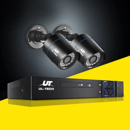 UL-Tech CCTV Security System 4CH DVR 2 Cameras