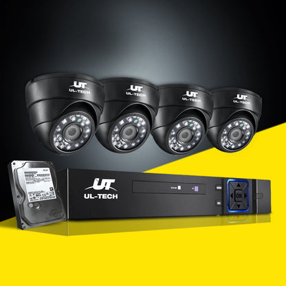 UL-Tech Indoor CCTV Security System 4CH DVR 4 Cameras 2TB Hard Drive