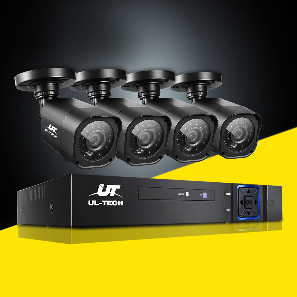 UL-Tech CCTV Security System 8CH DVR 4 Cameras Square