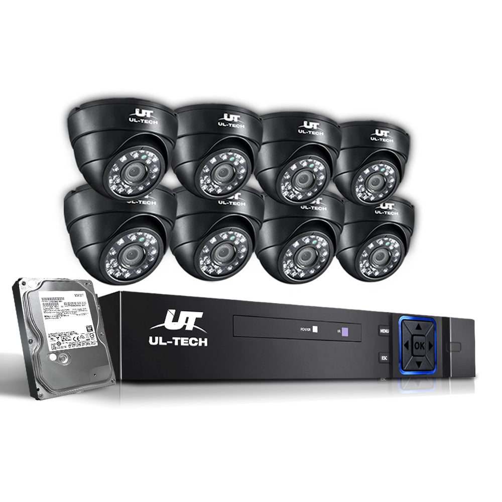 UL-Tech Indoor CCTV Security System 8CH DVR 8 Cameras 2TB Hard Drive