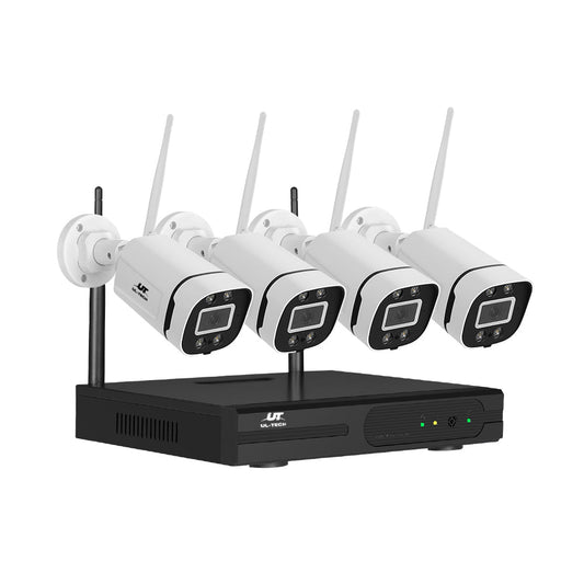 UL-Tech Wireless CCTV Security System 8CH NVR 3MP 4 Square Cameras