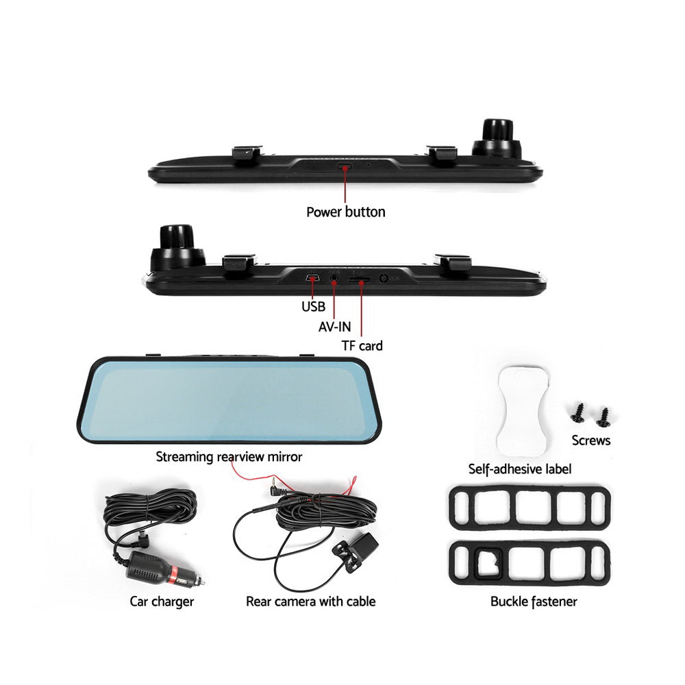 Ul-tech Dash Camera 1080P 9.66" Touchscreen