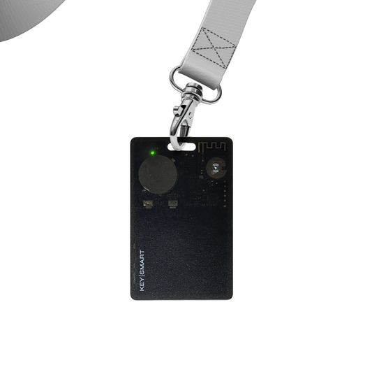 KeySmart SmartCard - Rechargeable Thin Wallet Tracker Card - Clear Smoke