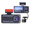 1080P Triple Lens Dash Cam Front, Rear and Cabin