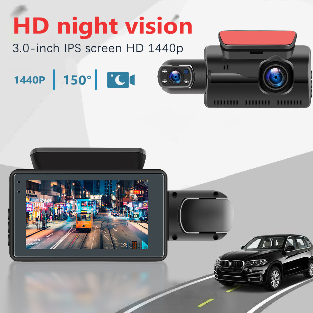 1080P Dual Lens Dash Cam Night Vision with 32GB Card